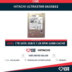 HITACHI ULTRASTAR 0A35832 1TB HDD 3.5" SATA 3GB/S 7.2K RPM 32MB CACHE