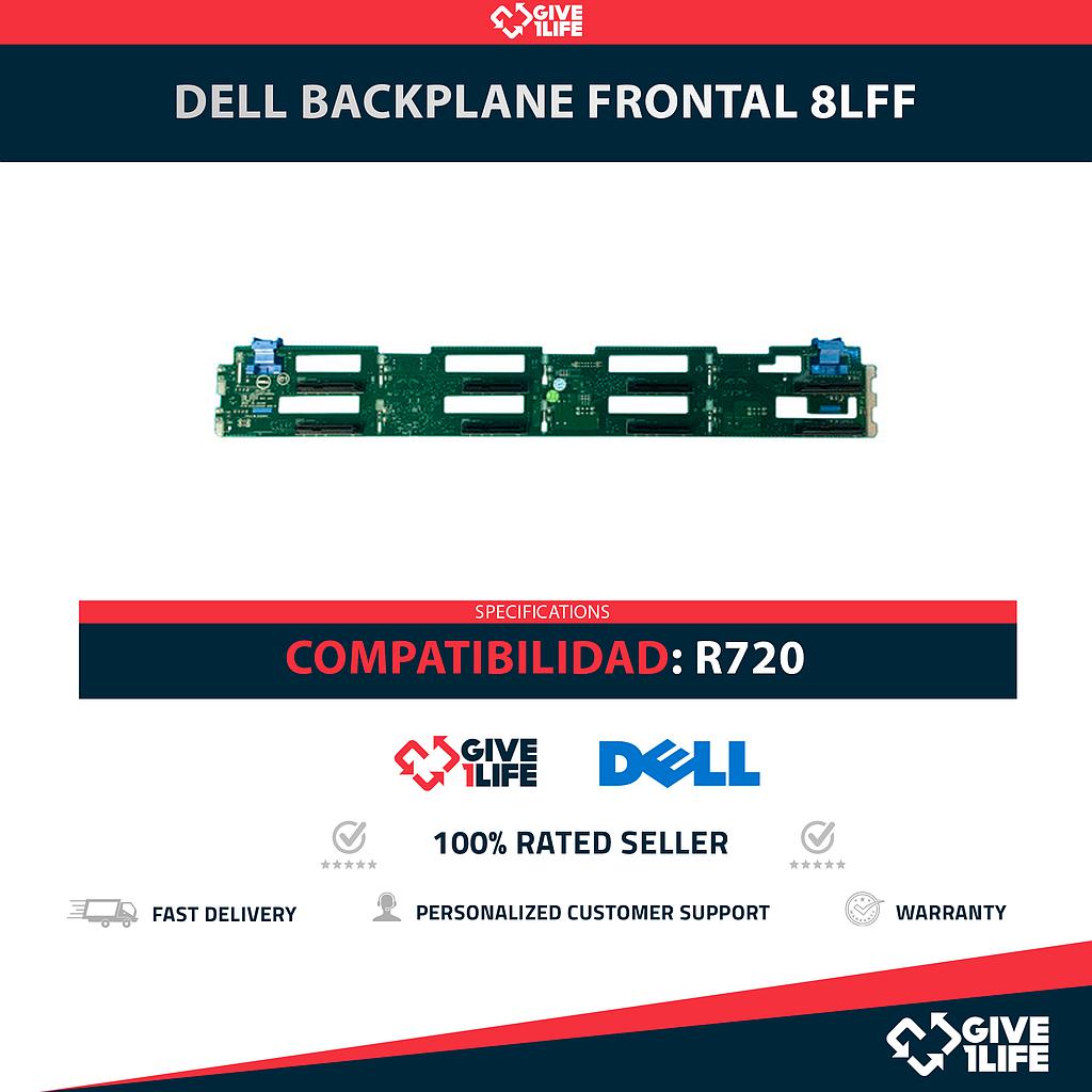 DELL 0RVVMP / 0Y4HYG Backplane Frontal 8LFF 8 Bahías de 3.5" para R720