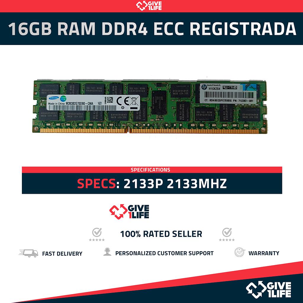 16GB 1Rx4 PC4-2133P DDR4 RAM REGISTRADA - ESPECIAL SERVIDOR