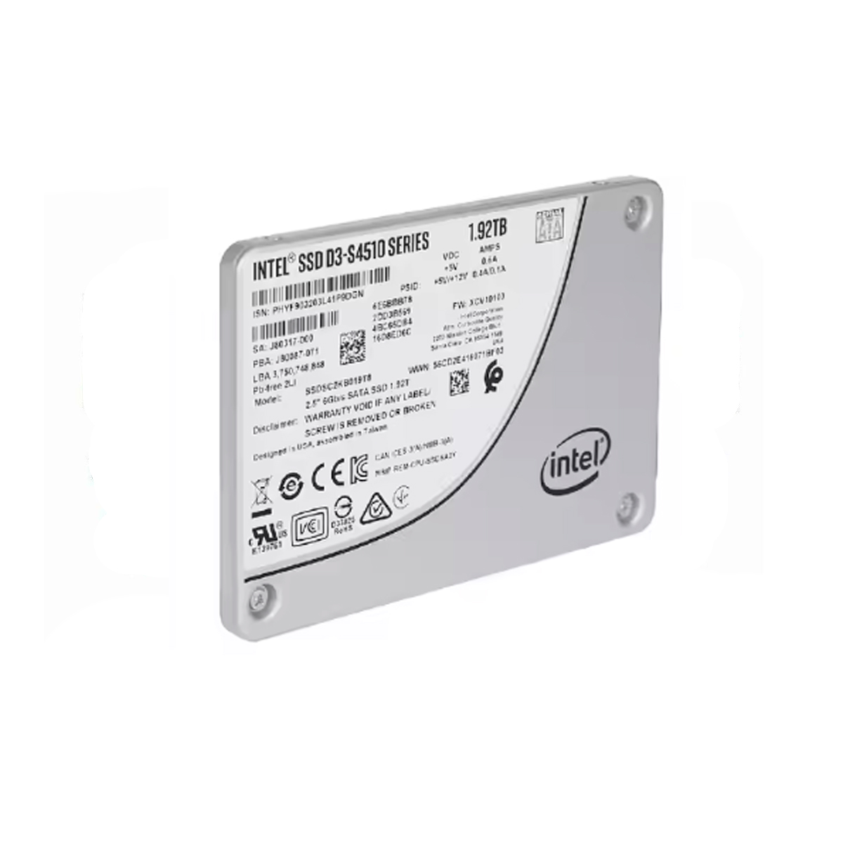 INTEL DC S4510 SERIES SSDSC2KB019T8 1.92TB SSD SATA 6GB/S 2.5" - Imagen 2