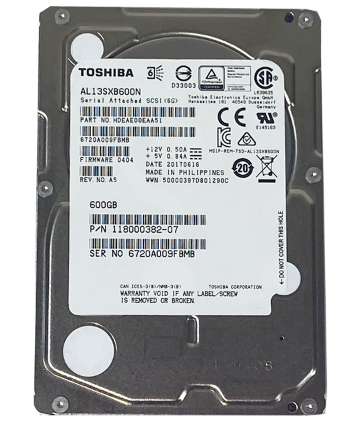 TOSHIBA AL13SXB600N 600GB HDD 2.5" SAS-2 6GB/S 15K 64MB - Imagen 9