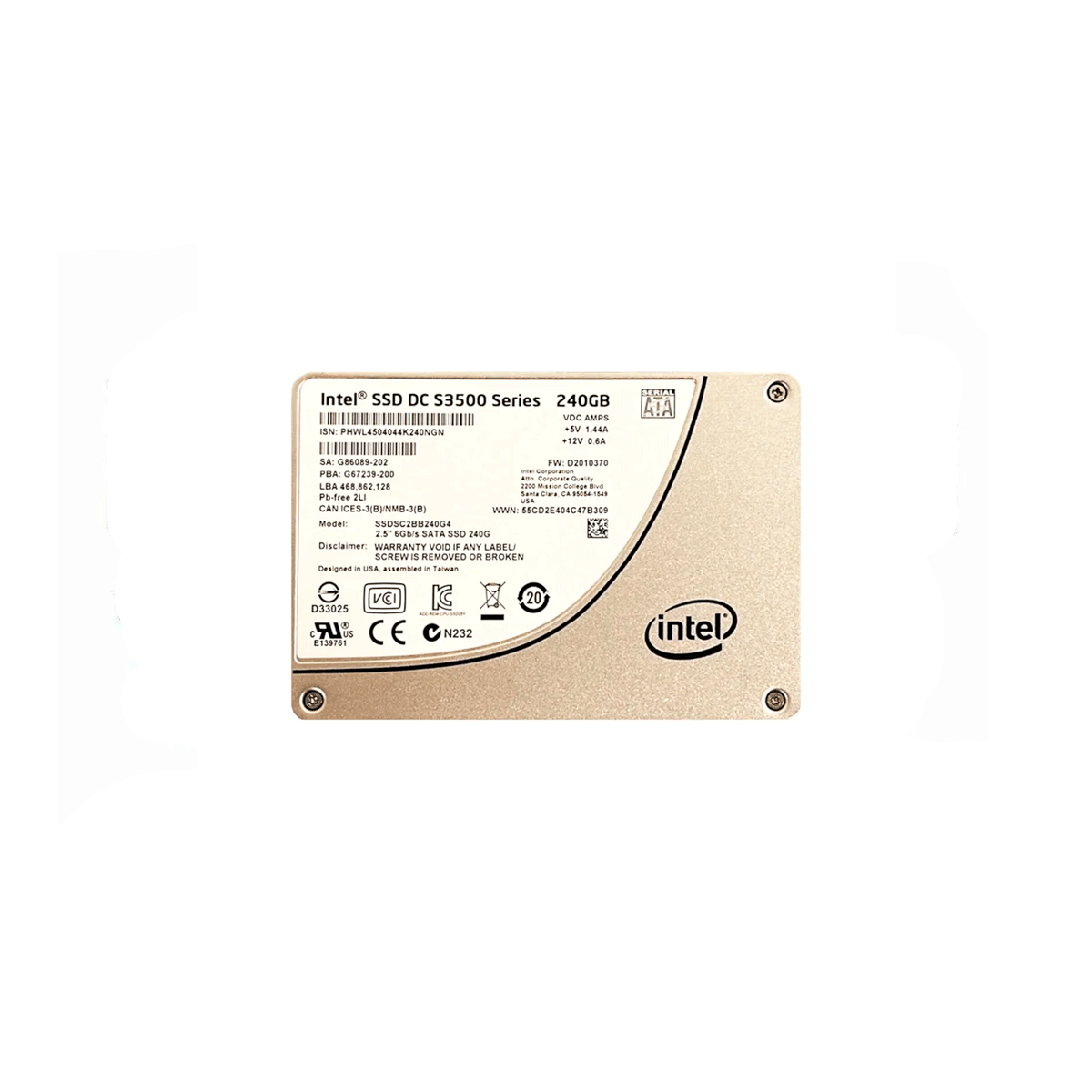 INTEL S3500 SSDSC2BB240G4 SSD 240GB 2.5″ SATA 6GB/S - Imagen 2