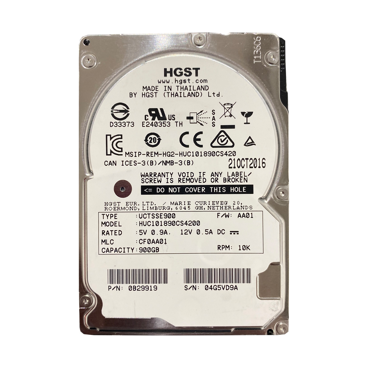 HITACHI HUC101890CS4200 900GB HDD 2.5" SAS-3 12GB/S 10K 128MB - Imagen 2