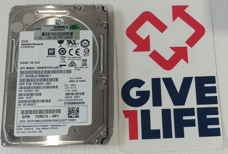 HPE ST600MM0099 600GB HDD 2.5" SAS-2 6GB/S 10K 256MB - P01524-001 - Imagen 2