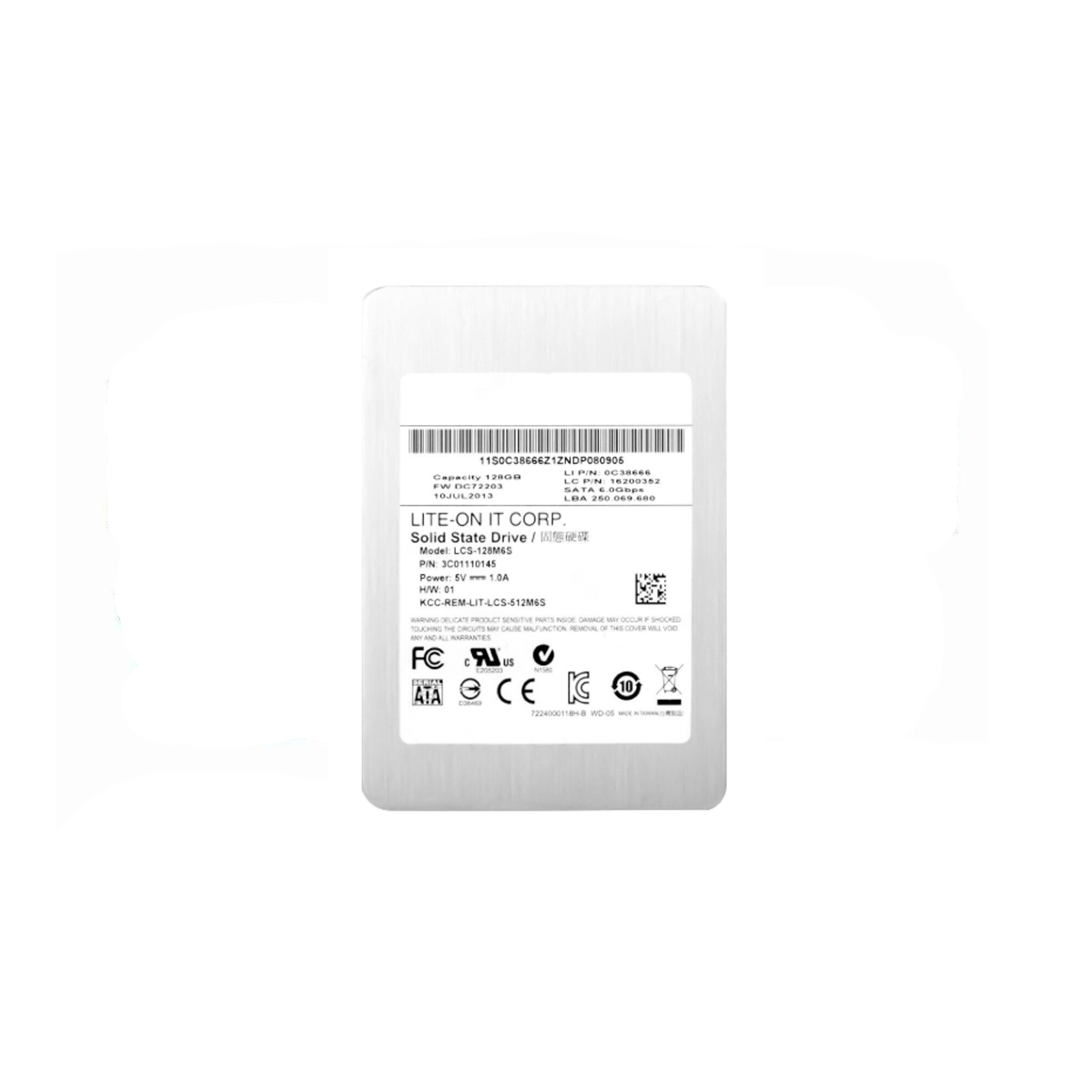 LITE-ON LCS-128M6S SSD 128GB 2.5" SATA 6GB/S - Imagen 2