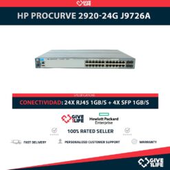 HP ProCurve Switch J9726A 2920-24G 24 Puertos RJ45 1GB/S + 4 Puertos SFP 1GB/S