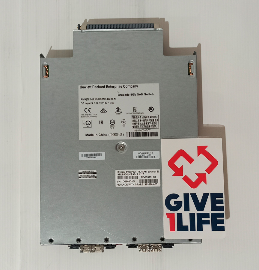 HPE AJ822C BROCADE 8/24 PORTS 8GB FC POWER PACK SAN SWITCH - Imagen 2