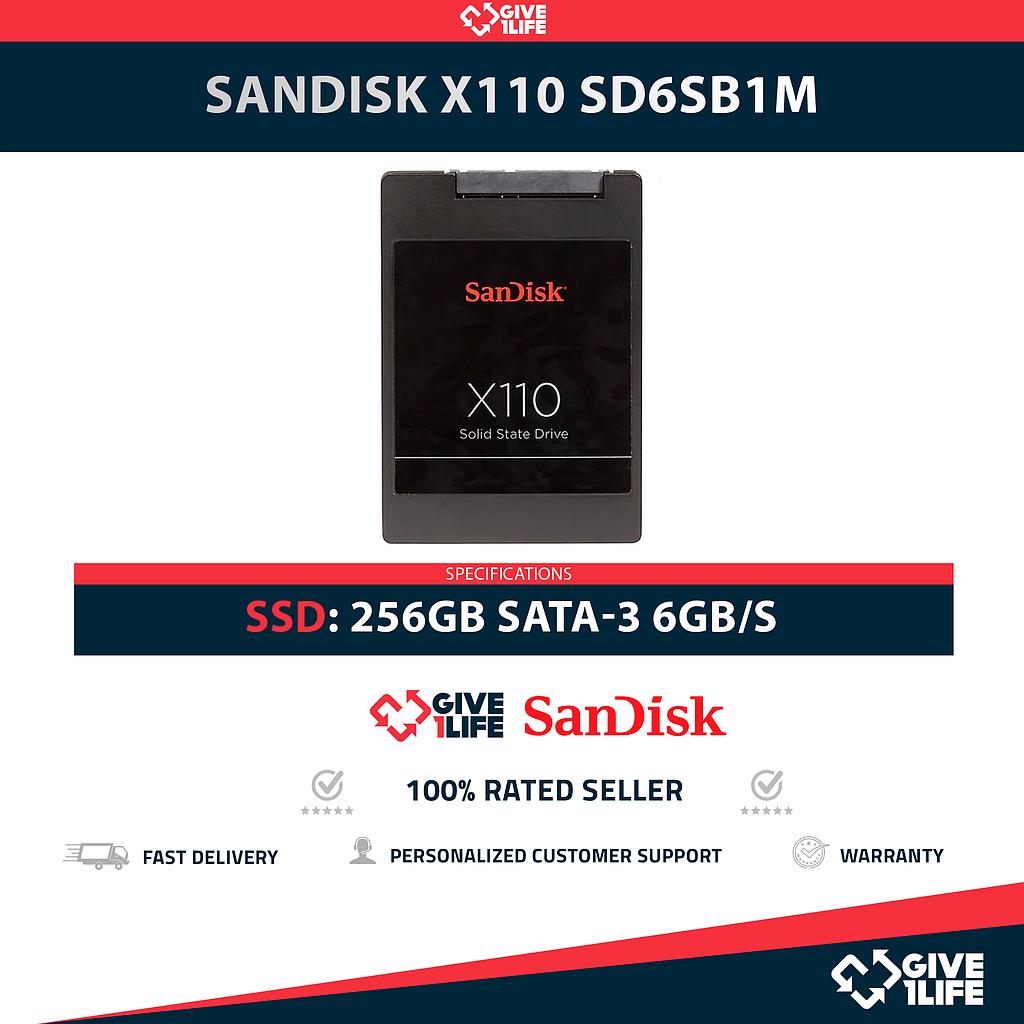 SANDISK X110 SD6SB1M SSD 256GB 2.5″ SATA 6GB/S