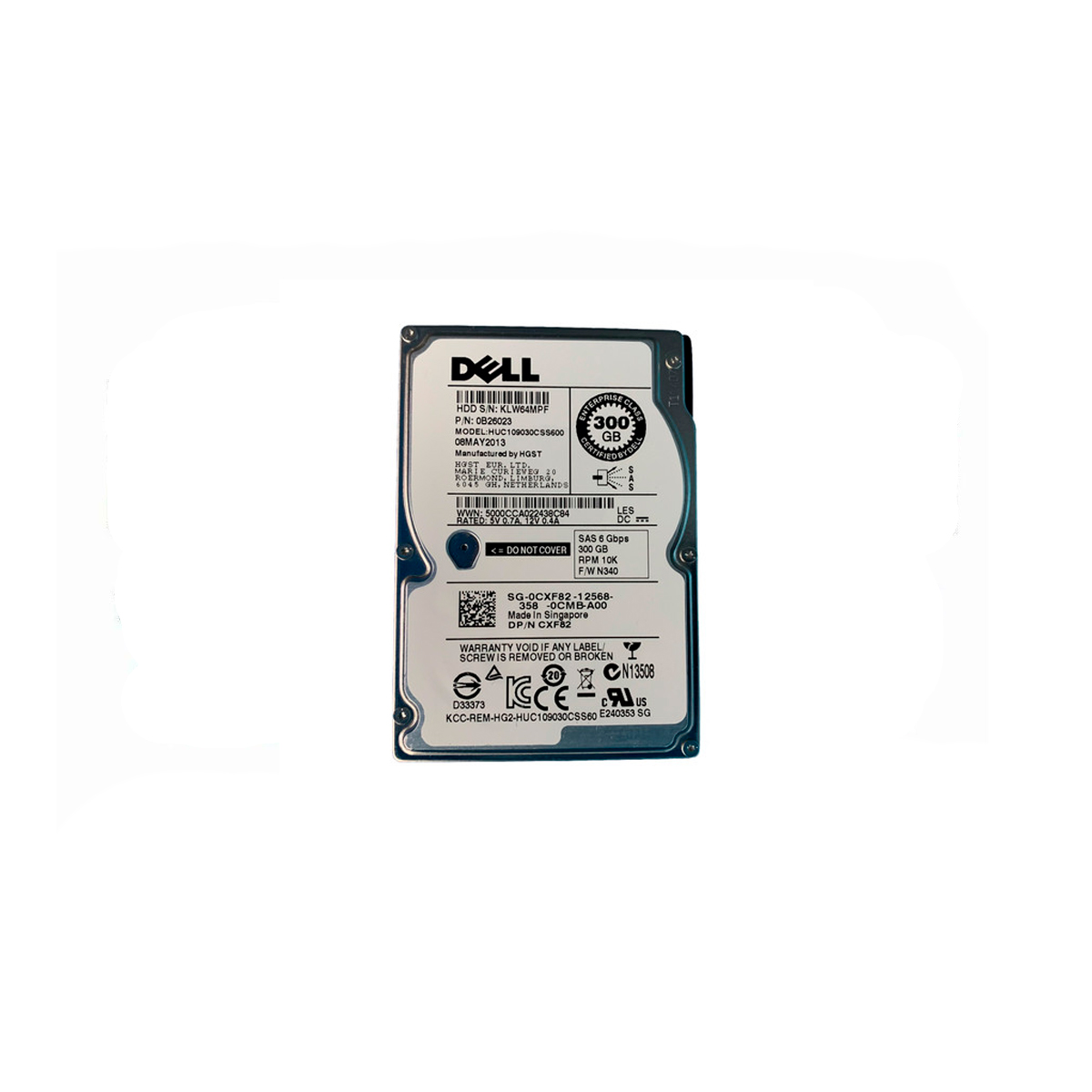DELL CXF82 300GB HDD 2.5" SAS-2 6GB/S 10K 64MB - Imagen 2
