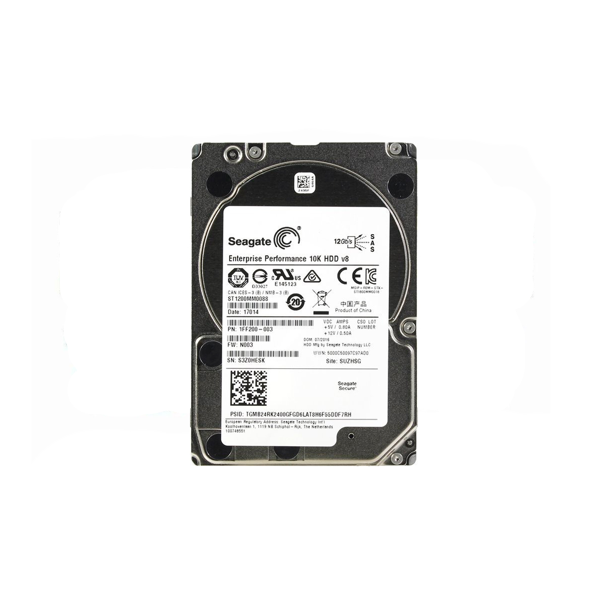 SEAGATE ST1200MM0088 1.2TB HDD 2.5" SAS-3 12GB/S 10K 128MB - Imagen 2