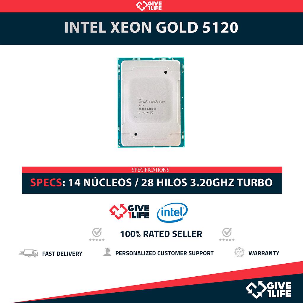 Intel Xeon GOLD 5120 (14 Núcleos / 28 Hilos) @3.20Ghz Turbo Speed