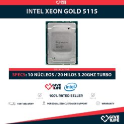 Intel Xeon GOLD 5115 (10 Núcleos / 20 Hilos) @3.20Ghz Turbo Speed