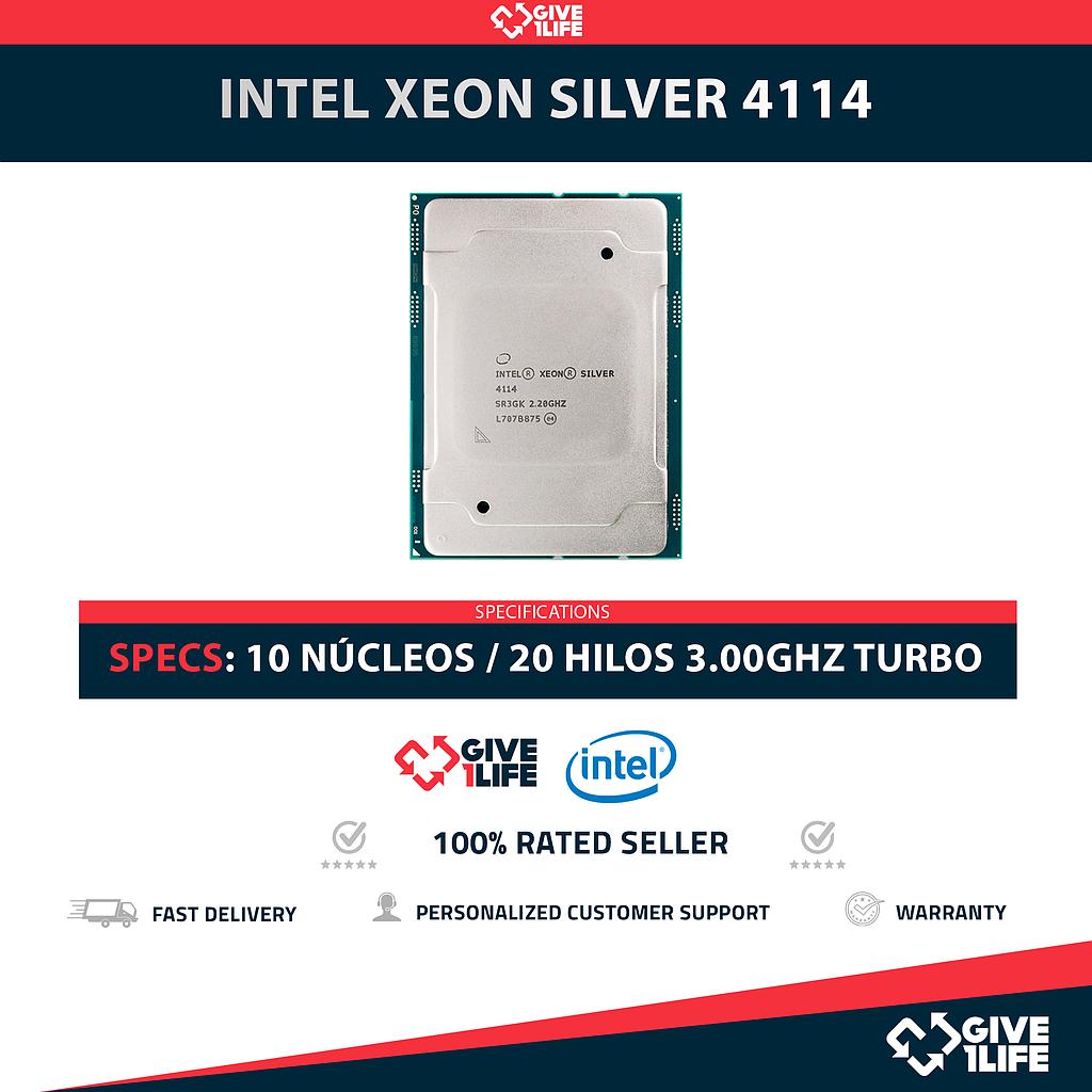 Intel Xeon SILVER 4114 (10 Núcleos / 20 Hilos) @3.00Ghz Turbo Speed
