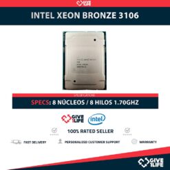 Intel Xeon BRONZE 3106 (8 Núcleos / 8 Hilos) @1.7Ghz
