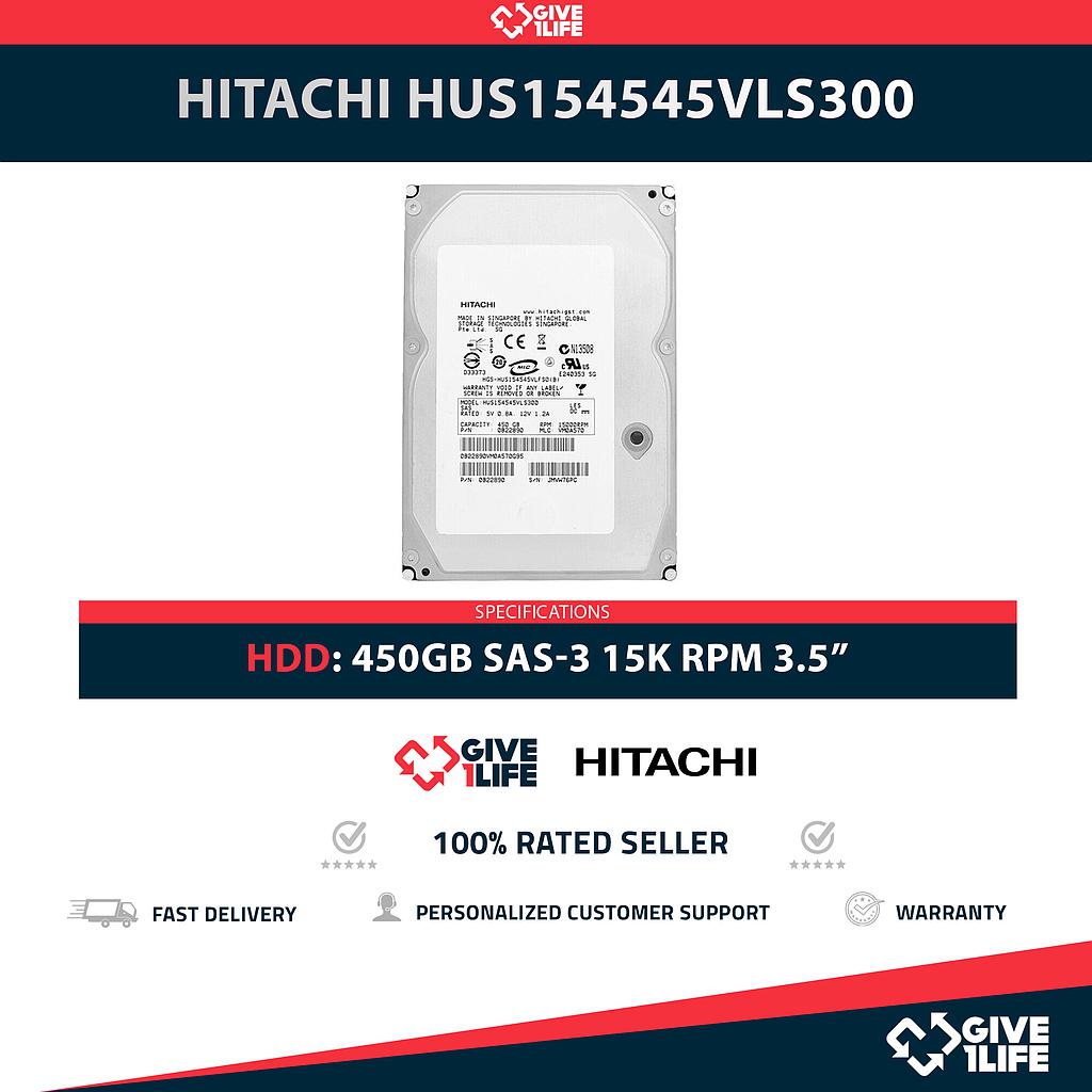 HITACHI HUS154545VLS300 450GB HDD 3.5" SAS-3 12GB/S 15K RPM 16MB CACHÉ