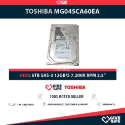 TOSHIBA MG04SCA60EA 6TB HDD 3.5" SAS-3 12GB/S 7.200 RPM 128MB CACHE