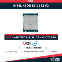 Intel Xeon E5-2643 V2 (6 Núcleos / 12 Hilos) @3.80GHz Turbo Speed