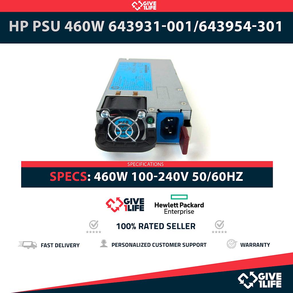 HP 460W PLATINUM FUENTE DE ALIMENTACION PARA G8 PLC B