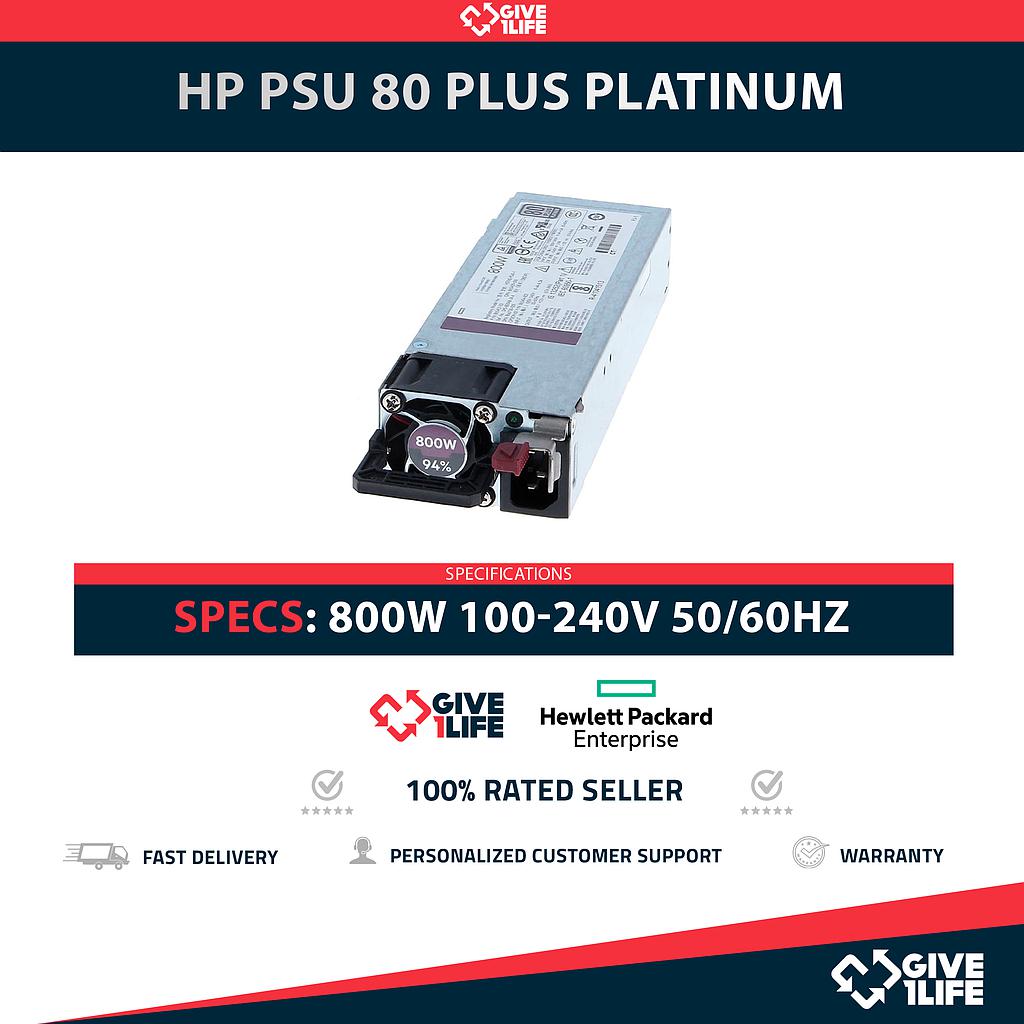 HPE 800W 80 PLUS FUENTE DE ALIMENTACION PARA HP GEN 10 / G10