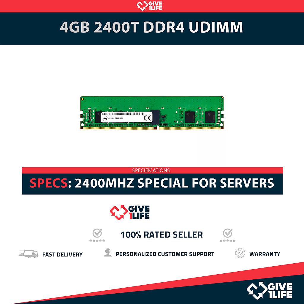 4GB 1Rx8 PC4-2400T UDIMM DDR4 RAM