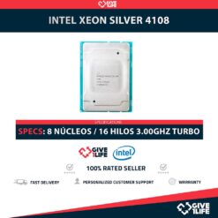 Intel Xeon SILVER 4108 (8 Núcleos / 16 Hilos) @3.00Ghz Turbo Speed