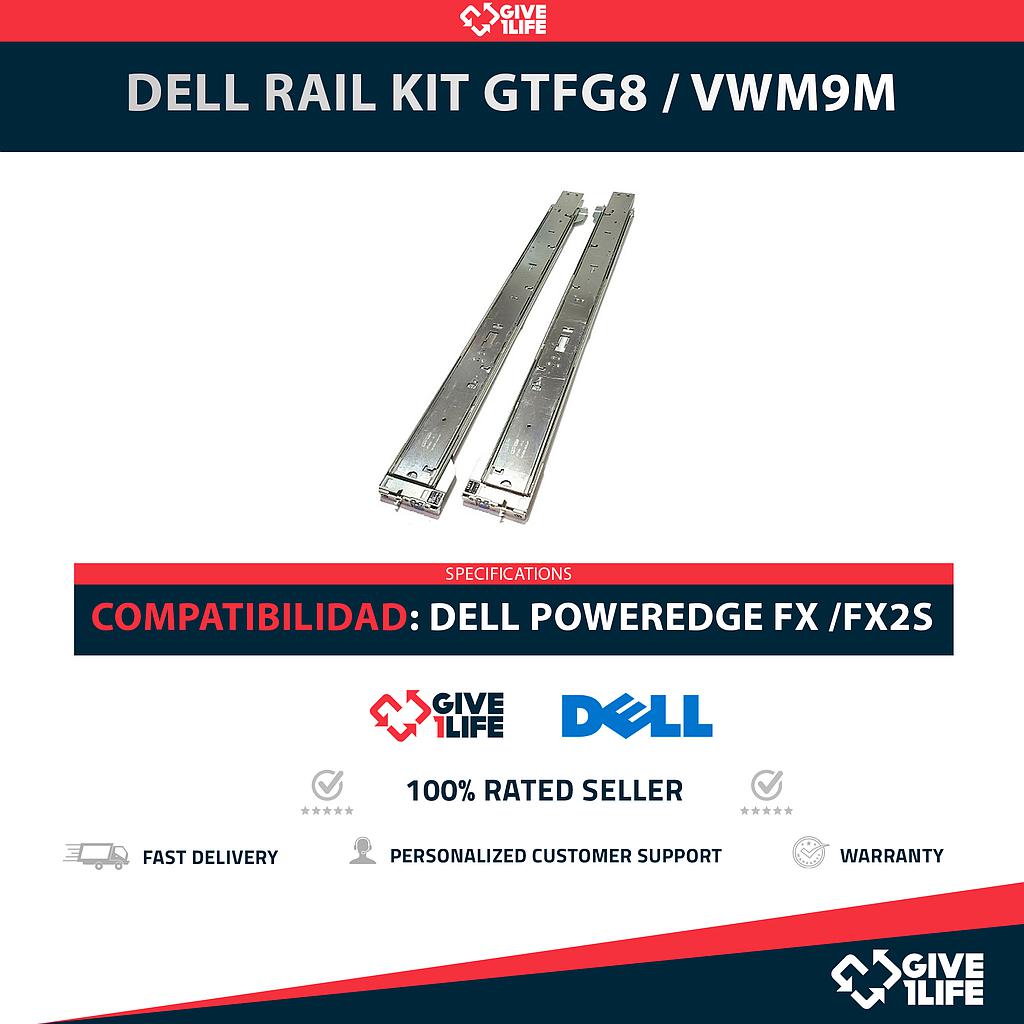 DELL POWEREDGE KIT RAIL FX / FX2S 2U SLIDING PN: GTFG8 / VWM9M