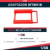 ADAPTADOR BF58918 SSD/HDD 2.5" A 3.5" PLASTICO ROJO PARA PC UNIVERSAL