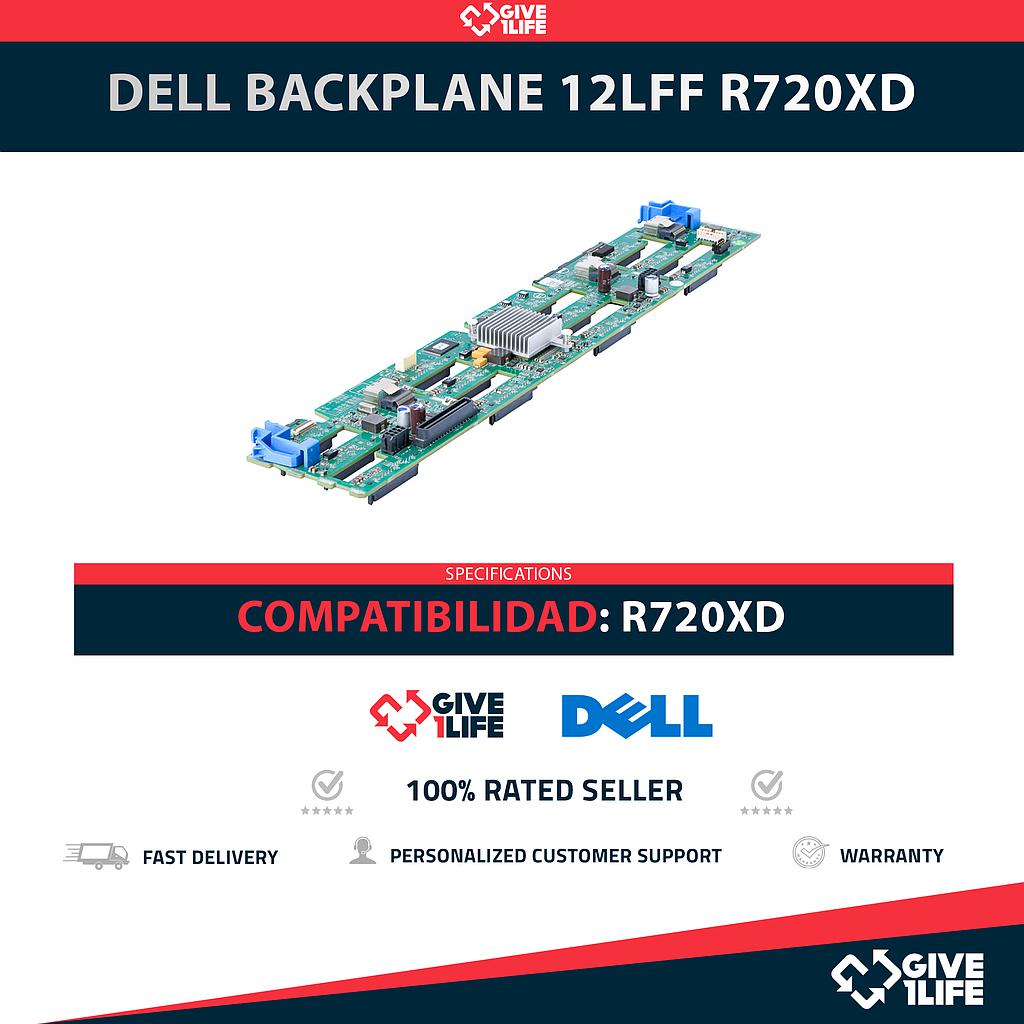 DELL 0PGXHP Backplane Frontal 12LFF 12 Bahías de 3.5" para R720XD