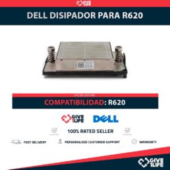 Disipador / Heatsink Perfil Bajo para DELL PowerEdge R620 PN: 0M112P, 0N6YNR