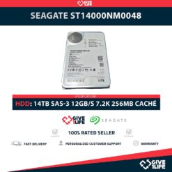 SEAGATE ST14000NM0048 14TB HDD SAS-3 12GB/S 7.200 RPM 256MB CACHE 3.5"