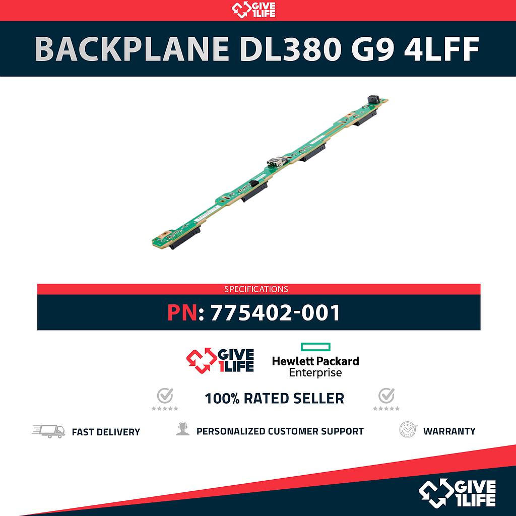 HP 775402-001 Backplane Frontal 4LFF 4 Bahías de 3.5" para DL360 G9 / DL380 G9