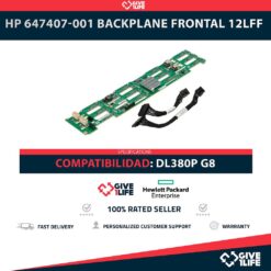 HP 647407-001 Backplane Frontal 12LFF 12 Bahías de 3.5" para DL380p G8