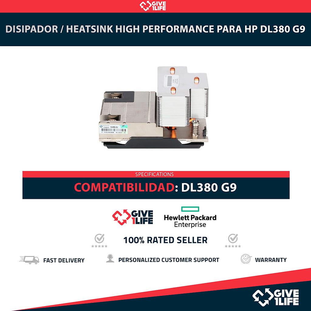 Disipador / Heatsink High Performance para HP DL380 G9 PN: 747607-001
