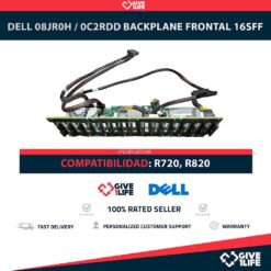 DELL 08JR0H / 0C2RDD / 08X25D Backplane Frontal 16SFF 16 Bahías de 2.5" para R720 y  R820