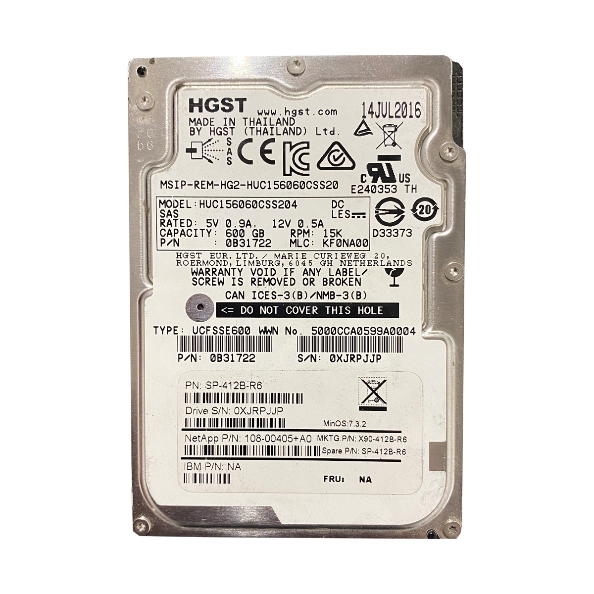 HITACHI HUC156060CSS204 600GB HDD 2.5" SAS-2 6GB/S 15K 128MB - Imagen 2