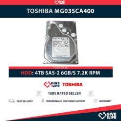 TOSHIBA MG03SCA400 4TB HDD 3.5" SAS-2 6GB/S 7.2K RPM