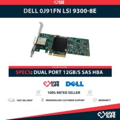DELL 0J91FN LSI 9300-8e DUAL PORT 12GB/S SAS HBA PCIE PERFIL ALTO + PERFIL BAJO