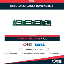 DELL 0RVVMP / 0Y4HYG Backplane Frontal 8LFF 8 Bahías de 3.5" para R720