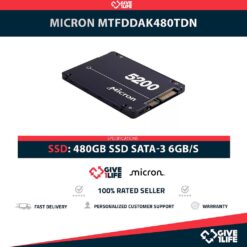 MICRON MTFDDAK480TDN 480GB SSD SATA-3 6GB/S 2.5"