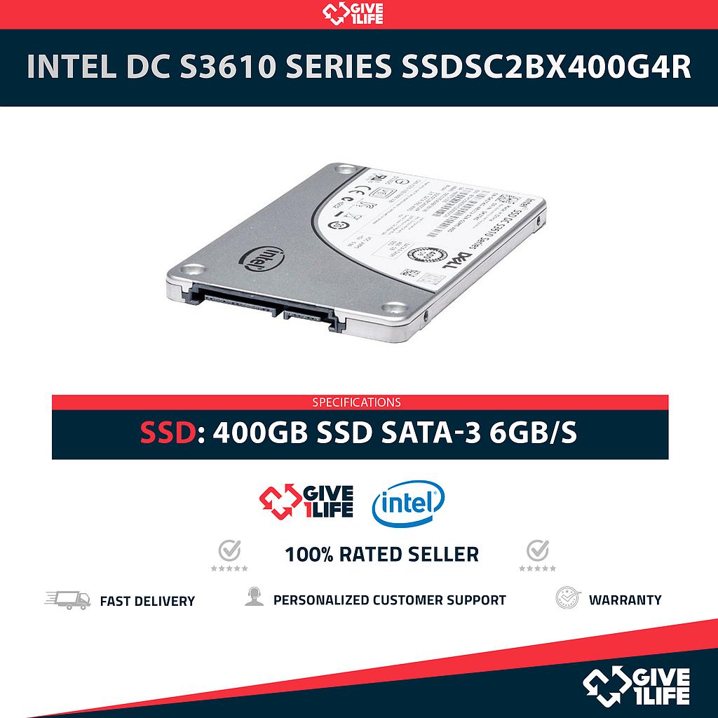 INTEL DC S3610 SERIES SSDSC2BX400G4R 400GB SSD SATA-3 6GB/S 2.5"