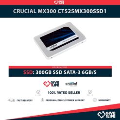 CRUCIAL MX300 CT525MX300SSD1 300GB SSD SATA-3 6GB/S 2.5"