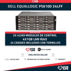 DELL EQUALLOGIC PS6100 24LFF 2x 42J59 + 24x CADDIES + 2 FUENTES
