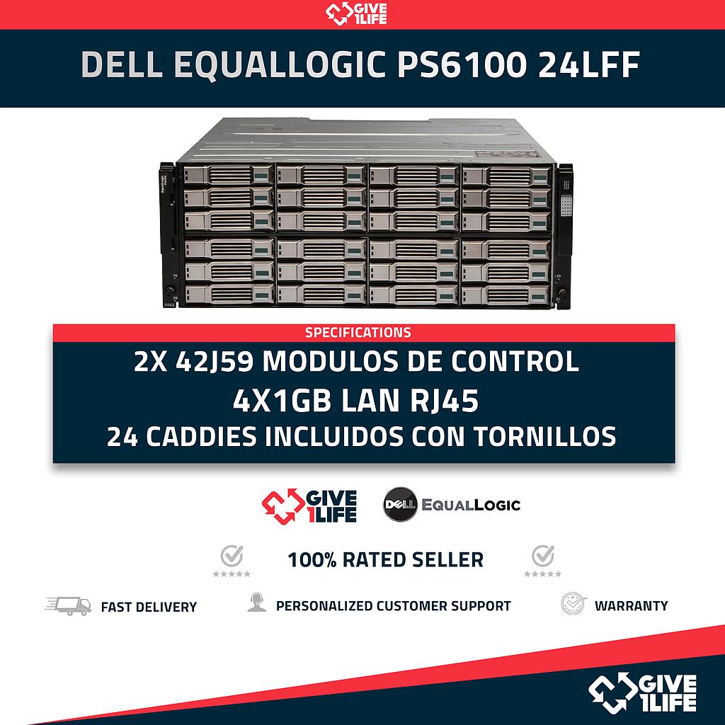 DELL EQUALLOGIC PS6100 24LFF 2x 42J59 + 24x CADDIES + 2 FUENTES