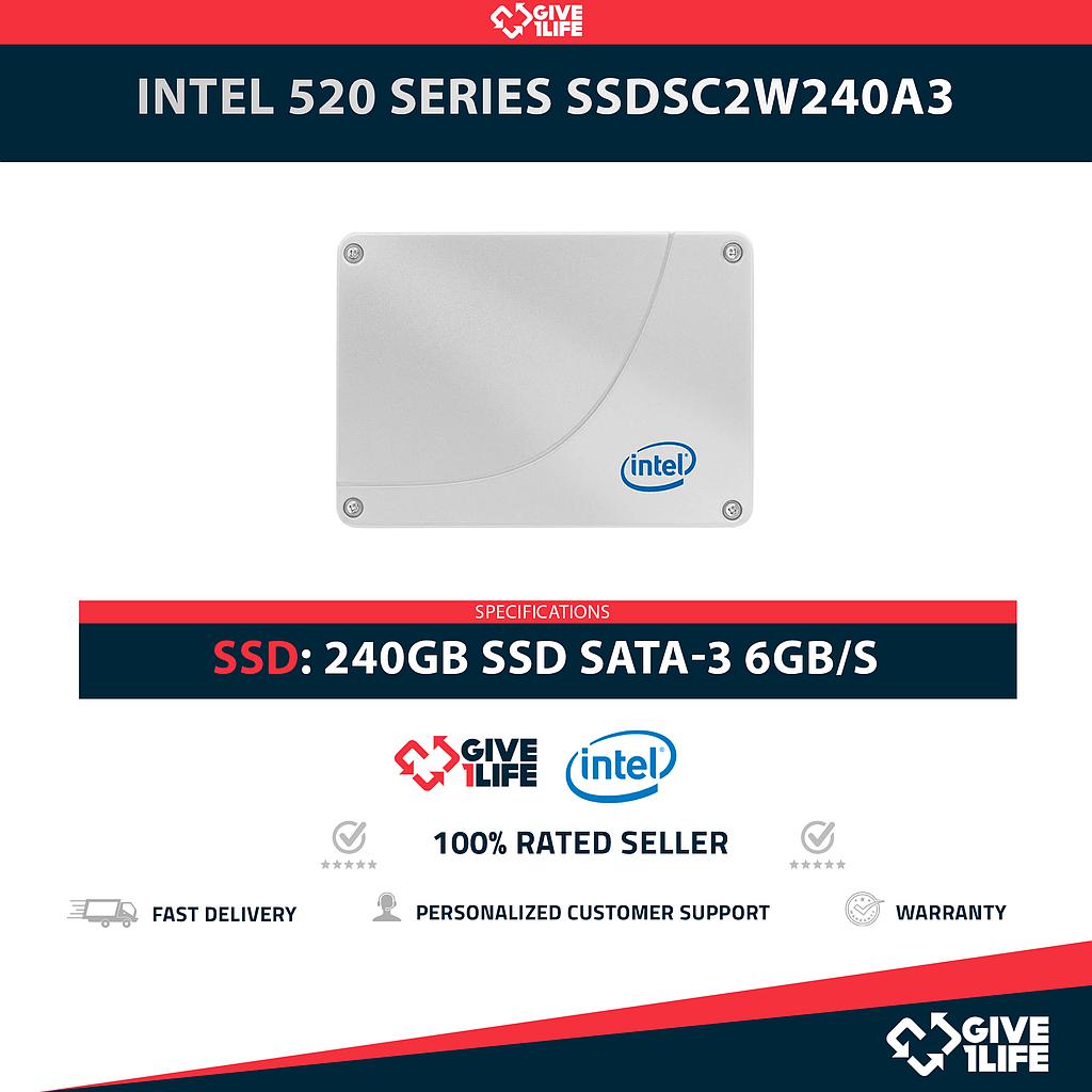 INTEL 520 SERIES SSDSC2W240A3 SSD 240GB 2.5″ SATA 6GB/S