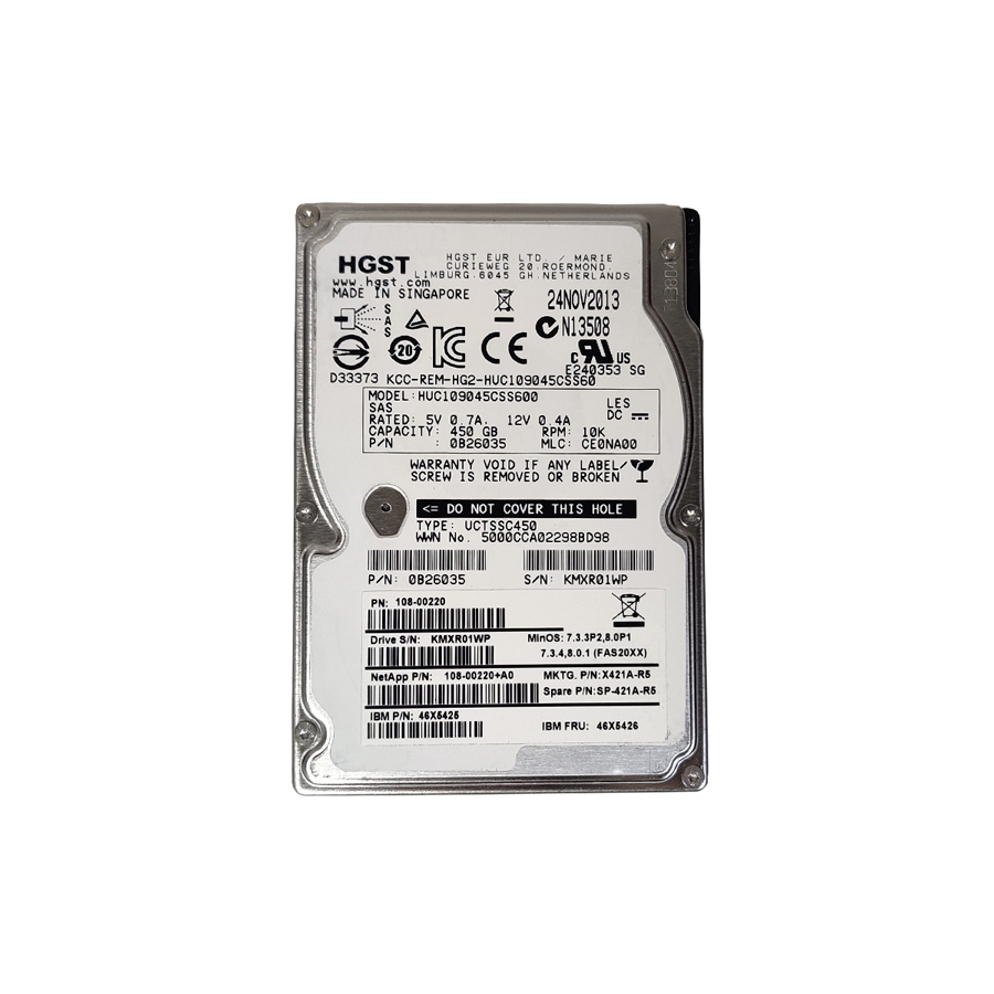HITACHI HUC109045CSS600 450GB HDD 2.5" SAS-2 6GB/S 10K 64MB - Imagen 2
