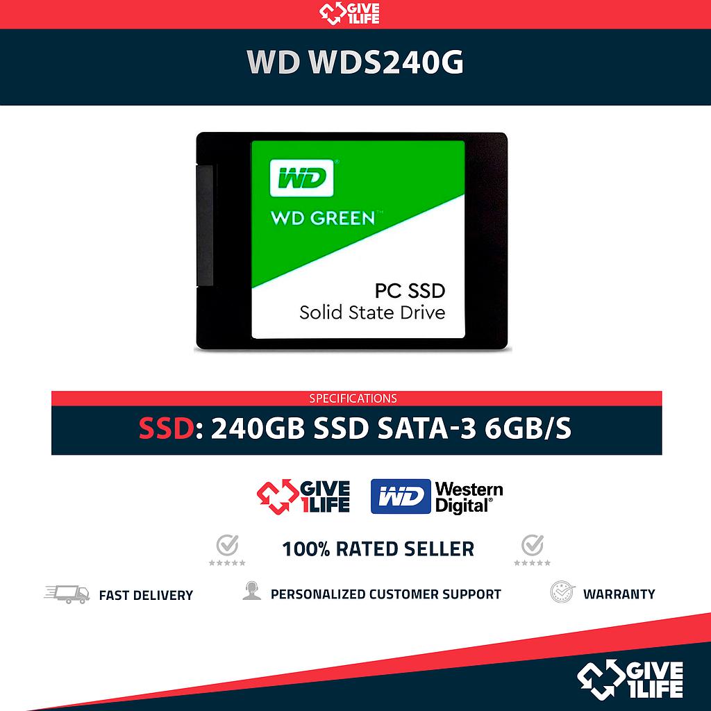 WD WDS240G SSD 240GB 2.5″ SATA 6GB/S