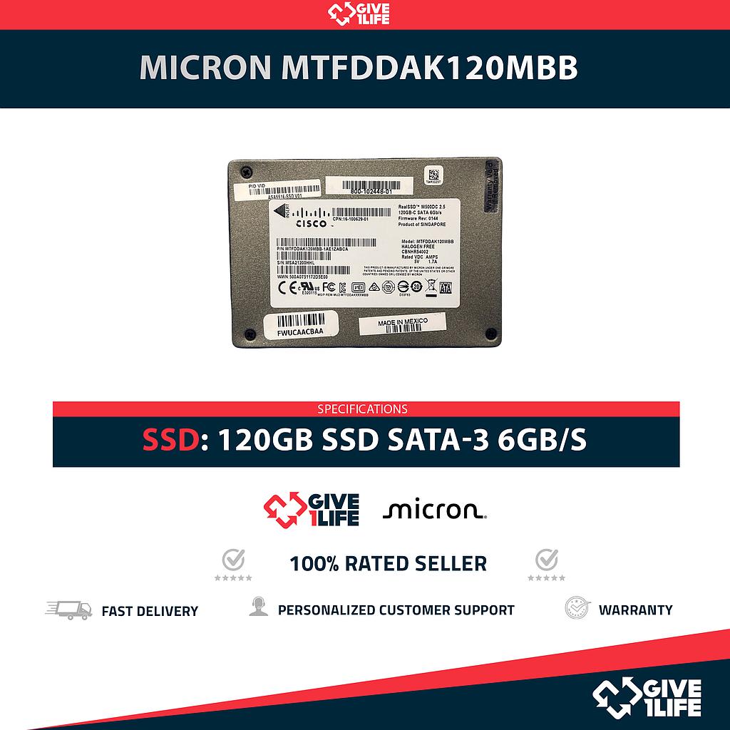 MICRON MTFDDAK120MBB SSD 120GB 2.5″ SATA 6GB/S