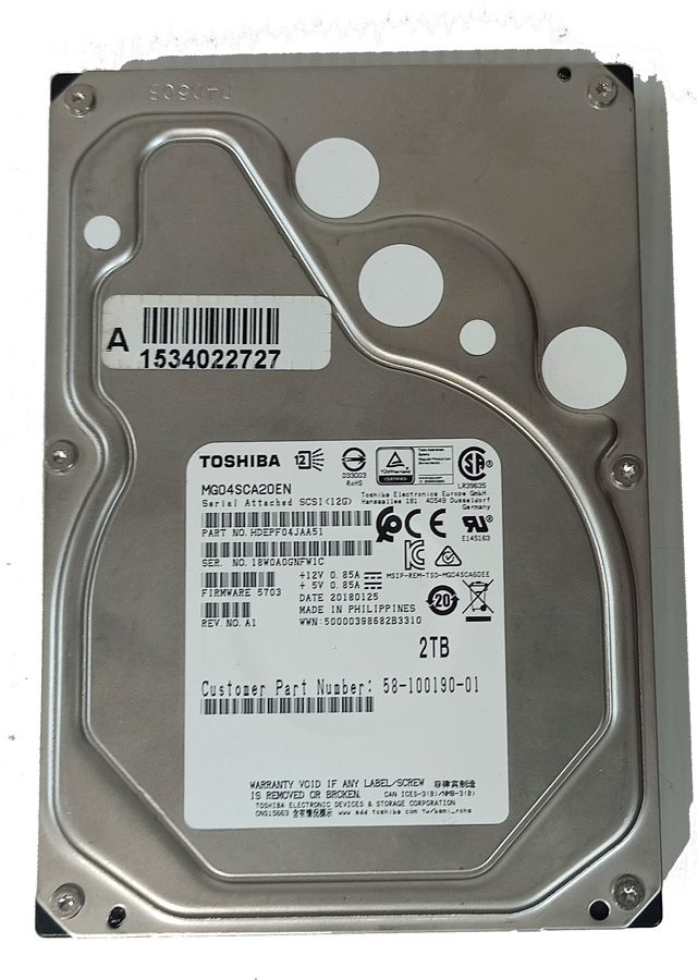 TOSHIBA MG04SCA20EN HDD 2TB 3.5" SAS 12GB/S 7.2K RPM - ESPECIAL PARA SERVIDORES - Imagen 9