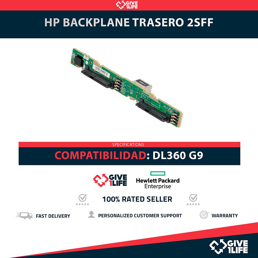 HP Backplane Trasero 2SFF 2 Bahías de 2.5" para DL360 G9 PN: 775401-001 / 743456-001