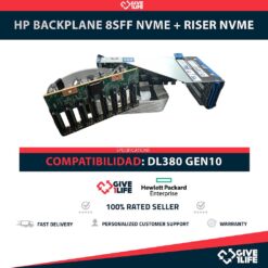 HP Backplane Frontal 8SFF 8 Bahías de 2.5" NVME + RISER PRIMARIO NVME